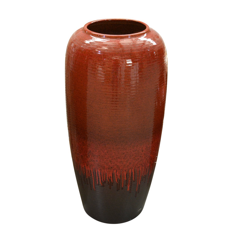 World Menagerie Bedoya Brown Ceramic Floor Vase Wayfair